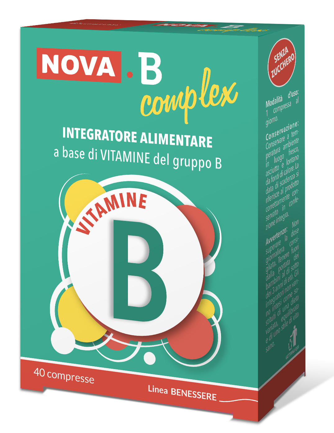 Nova Argentia B Complex 40 Compresse - Integratore di Vitamine B